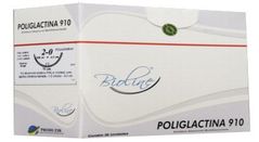 Fio de Sutura Poliglactina 910 2-0 AG 3/8 CIL 3,0 70CM c/36 - Bioline - Todos os Tamanhos 