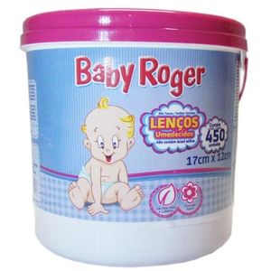 Lenço Umedecido Balde c/ 450 uni - Baby Roger 